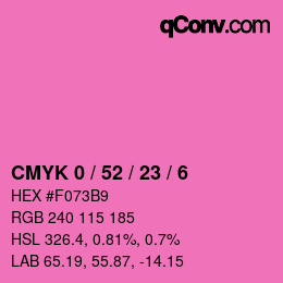 Color code: CMYK 0 / 52 / 23 / 6 | qconv.com