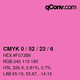 Color code: CMYK 0 / 52 / 23 / 6 | qconv.com