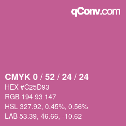 颜色代码: CMYK 0 / 52 / 24 / 24 | qconv.com