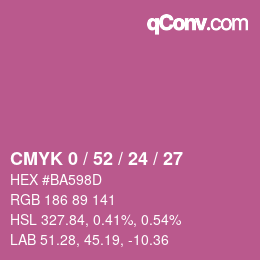 Color code: CMYK 0 / 52 / 24 / 27 | qconv.com