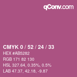 Color code: CMYK 0 / 52 / 24 / 33 | qconv.com