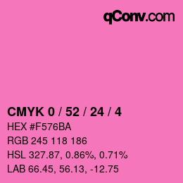 Color code: CMYK 0 / 52 / 24 / 4 | qconv.com
