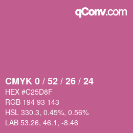 Color code: CMYK 0 / 52 / 26 / 24 | qconv.com