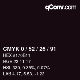 Color code: CMYK 0 / 52 / 26 / 91 | qconv.com