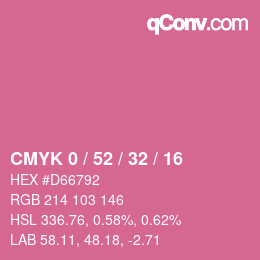 Color code: CMYK 0 / 52 / 32 / 16 | qconv.com