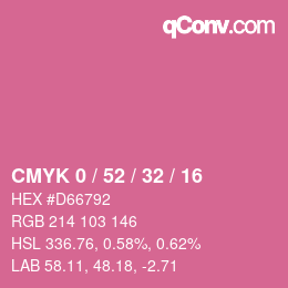 Color code: CMYK 0 / 52 / 32 / 16 | qconv.com