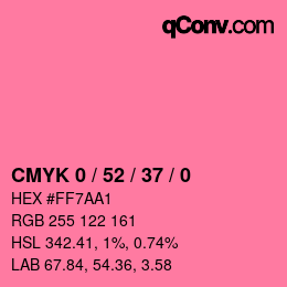 カラーコード: CMYK 0 / 52 / 37 / 0 | qconv.com
