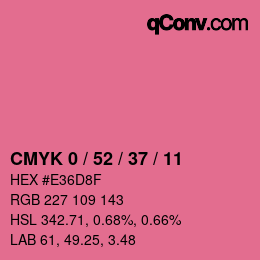 Color code: CMYK 0 / 52 / 37 / 11 | qconv.com