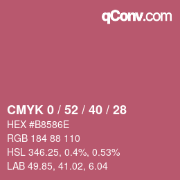 Color code: CMYK 0 / 52 / 40 / 28 | qconv.com