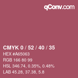 颜色代码: CMYK 0 / 52 / 40 / 35 | qconv.com