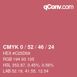 Código de color: CMYK 0 / 52 / 46 / 24 | qconv.com