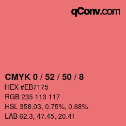 Color code: CMYK 0 / 52 / 50 / 8 | qconv.com