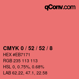 Color code: CMYK 0 / 52 / 52 / 8 | qconv.com