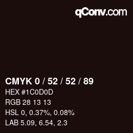 Color code: CMYK 0 / 52 / 52 / 89 | qconv.com