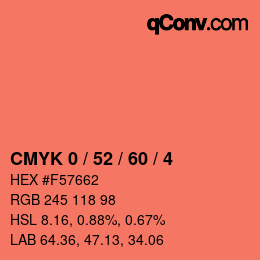 Color code: CMYK 0 / 52 / 60 / 4 | qconv.com