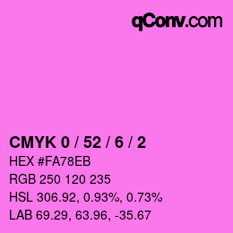 Color code: CMYK 0 / 52 / 6 / 2 | qconv.com