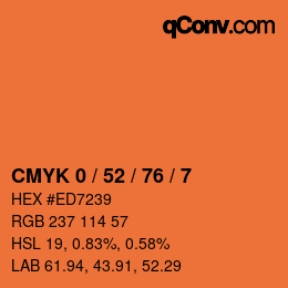 Color code: CMYK 0 / 52 / 76 / 7 | qconv.com