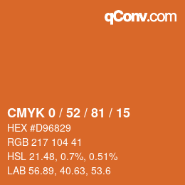 Color code: CMYK 0 / 52 / 81 / 15 | qconv.com
