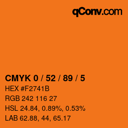 Color code: CMYK 0 / 52 / 89 / 5 | qconv.com