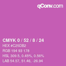 Color code: CMYK 0 / 52 / 8 / 24 | qconv.com