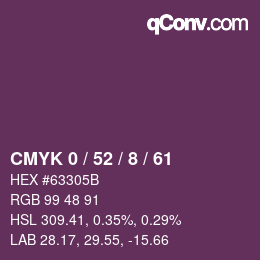 カラーコード: CMYK 0 / 52 / 8 / 61 | qconv.com