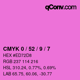 Color code: CMYK 0 / 52 / 9 / 7 | qconv.com