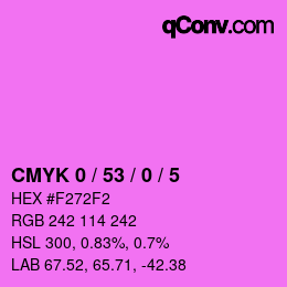 カラーコード: CMYK 0 / 53 / 0 / 5 | qconv.com