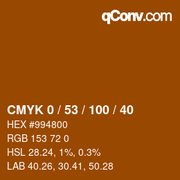 Color code: CMYK 0 / 53 / 100 / 40 | qconv.com