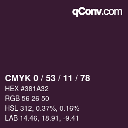 Color code: CMYK 0 / 53 / 11 / 78 | qconv.com