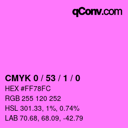 Color code: CMYK 0 / 53 / 1 / 0 | qconv.com