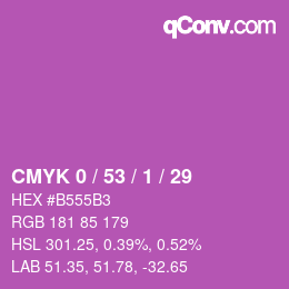 Color code: CMYK 0 / 53 / 1 / 29 | qconv.com