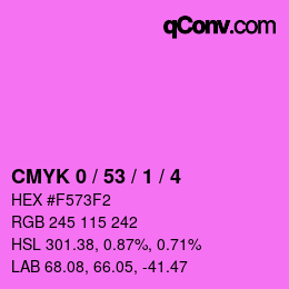 Color code: CMYK 0 / 53 / 1 / 4 | qconv.com