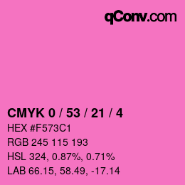 Color code: CMYK 0 / 53 / 21 / 4 | qconv.com