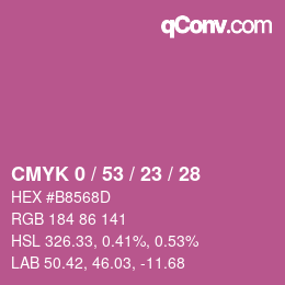 Color code: CMYK 0 / 53 / 23 / 28 | qconv.com