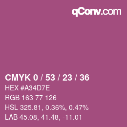 Color code: CMYK 0 / 53 / 23 / 36 | qconv.com