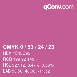 Color code: CMYK 0 / 53 / 24 / 23 | qconv.com