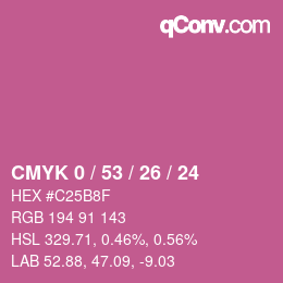Color code: CMYK 0 / 53 / 26 / 24 | qconv.com