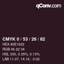 Color code: CMYK 0 / 53 / 26 / 82 | qconv.com
