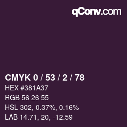 Color code: CMYK 0 / 53 / 2 / 78 | qconv.com