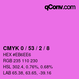 カラーコード: CMYK 0 / 53 / 2 / 8 | qconv.com