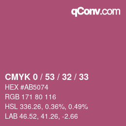 Color code: CMYK 0 / 53 / 32 / 33 | qconv.com