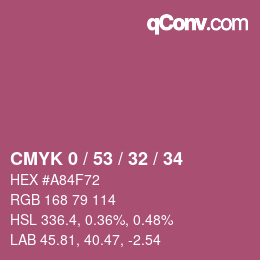 Color code: CMYK 0 / 53 / 32 / 34 | qconv.com
