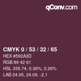 Color code: CMYK 0 / 53 / 32 / 65 | qconv.com