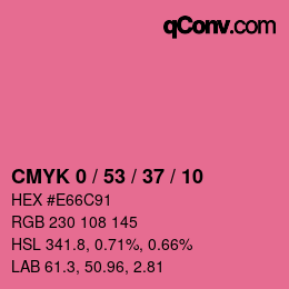 Color code: CMYK 0 / 53 / 37 / 10 | qconv.com