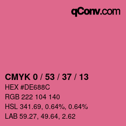 Color code: CMYK 0 / 53 / 37 / 13 | qconv.com