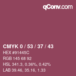 Color code: CMYK 0 / 53 / 37 / 43 | qconv.com