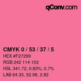 Color code: CMYK 0 / 53 / 37 / 5 | qconv.com