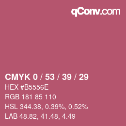 颜色代码: CMYK 0 / 53 / 39 / 29 | qconv.com