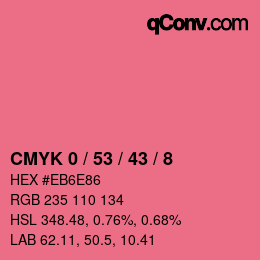 Color code: CMYK 0 / 53 / 43 / 8 | qconv.com