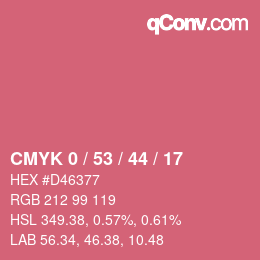 Color code: CMYK 0 / 53 / 44 / 17 | qconv.com